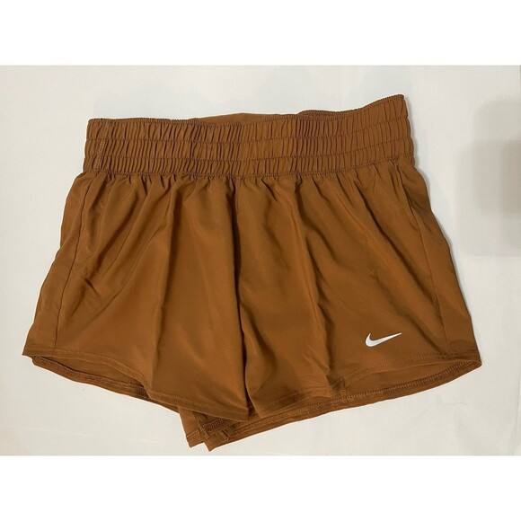 NIKE Dri-fit Mid Rise Shorts Size Small Brown NEW Running Gym Active Workout - Picture 2 of 11